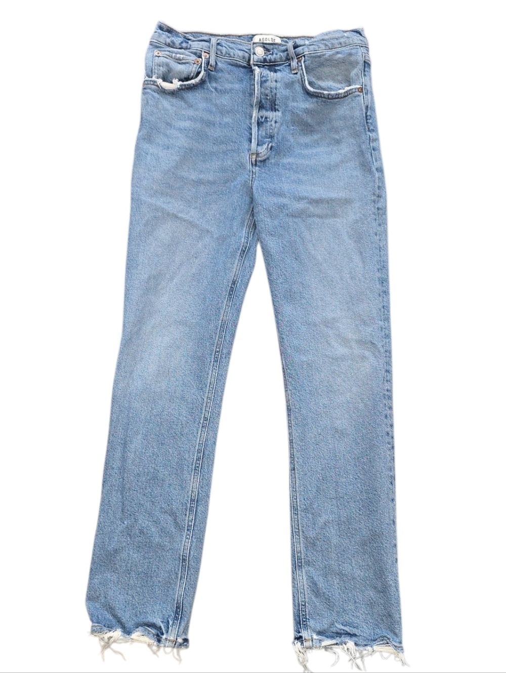 AGOLDE Classic Light Blue High-Rise Straight Jeans Size 27